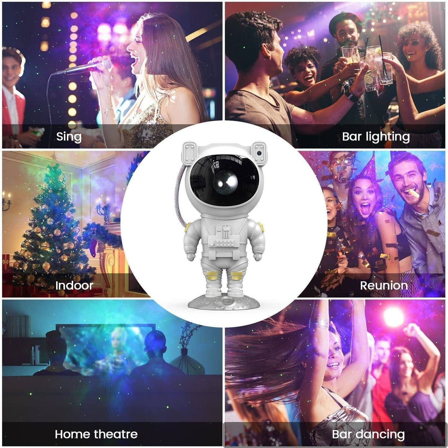 Astronaut Projector, Galaxy Projector for Bedroom, Space Buddy Projector Star...