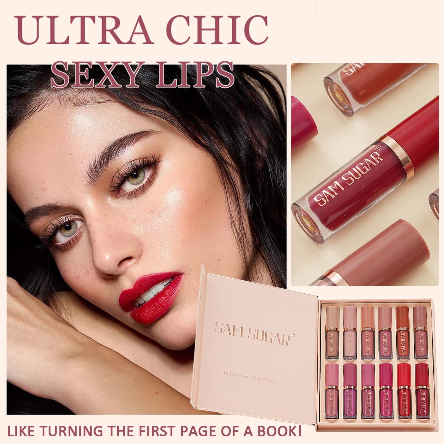 12 Colors Lip Gloss Set,Plumping Liquid Lipstick Lip Oil,Long Lasting Waterproof Lip Glaze Makeup,Book Nude Lip Glow Oil Lip Gloss Kit for Women (Set A) (Set B)