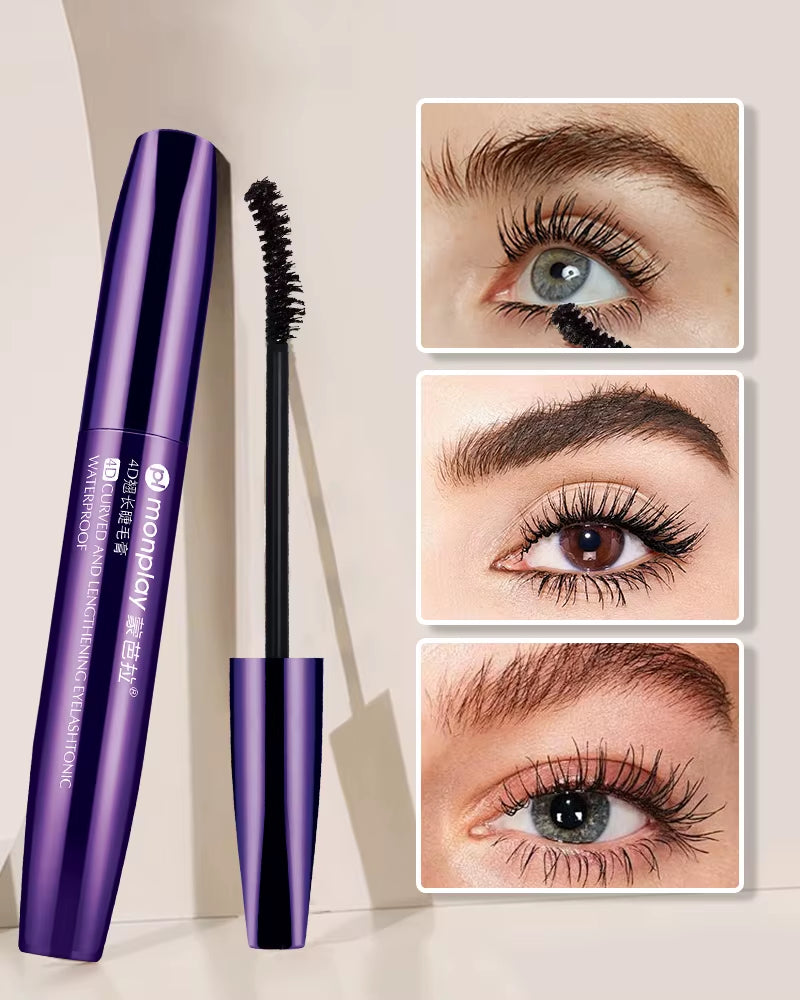 1PCS 4D Fiber Mascara Waterproof Mascara for Eyelash Extension Black Thick Eyelash Curler Makeup