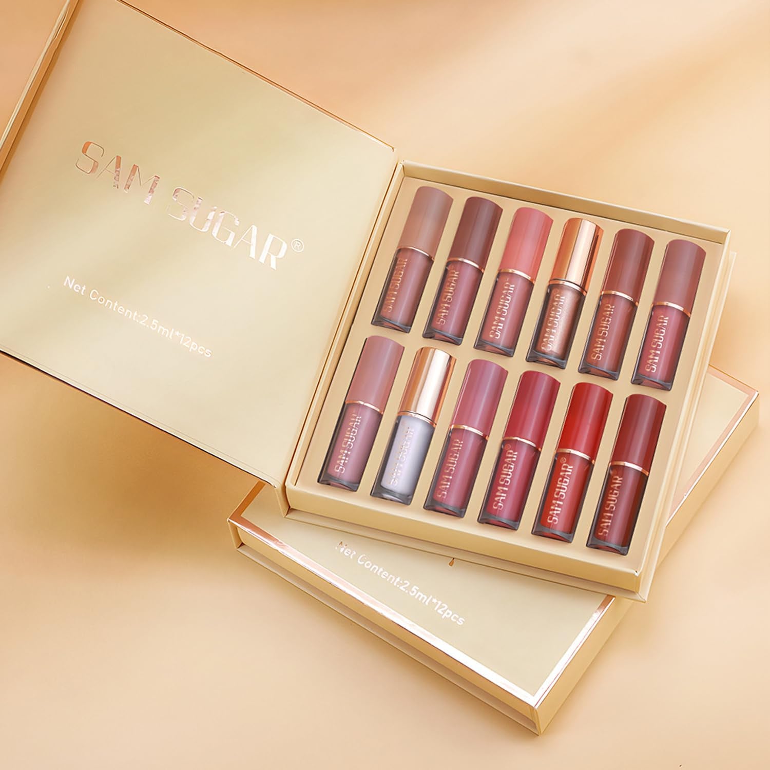 12 Colors Lip Gloss Set,Plumping Liquid Lipstick Lip Oil,Long Lasting Waterproof Lip Glaze Makeup,Book Nude Lip Glow Oil Lip Gloss Kit for Women (Set A) (Set B)