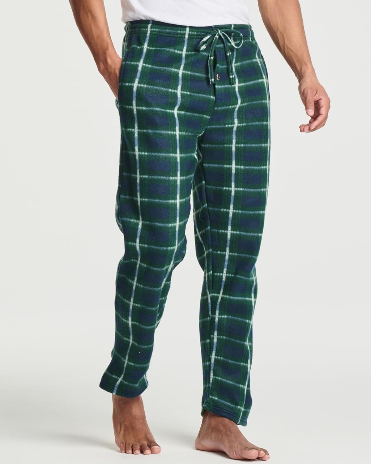 3 Pack: Mens Fleece Plaid Pajama Pants - Lounge Pajama Bottoms(Available in Big & Tall)