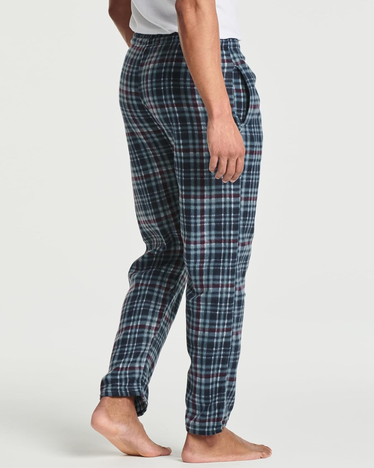 3 Pack: Mens Fleece Plaid Pajama Pants - Lounge Pajama Bottoms(Available in Big & Tall)